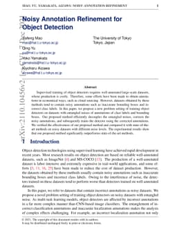 Noisy Annotation Refinement for Object Detection