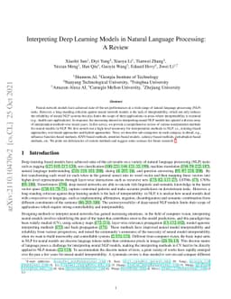 Interpreting Deep Learning Models in Natural Language Processing: A
  Review