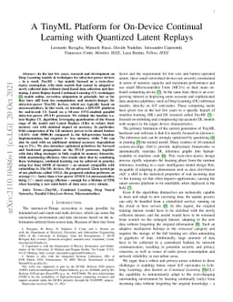 A TinyML Platform for On-Device Continual Learning with Quantized Latent
  Replays