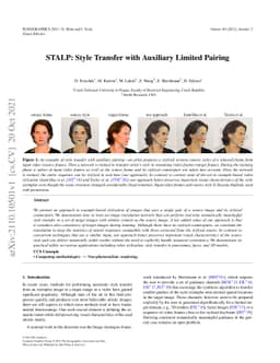 STALP: Style Transfer with Auxiliary Limited Pairing