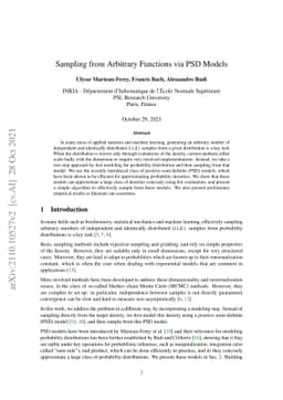 Sampling from Arbitrary Functions via PSD Models