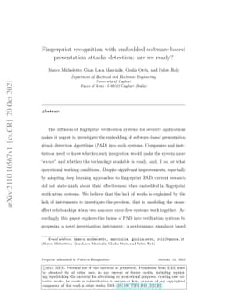 Fingerprint recognition with embedded presentation attacks detection:
  are we ready?