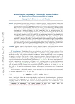 A Deep Learning Framework for Diffeomorphic Mapping Problems via
  Quasi-conformal Geometry applied to Imaging
