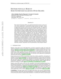 Distributionally Robust Semi-Supervised Learning Over Graphs