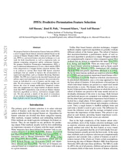 PPFS: Predictive Permutation Feature Selection