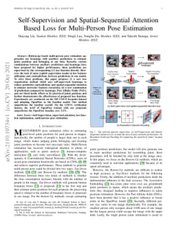 Self-Supervision and Spatial-Sequential Attention Based Loss for
  Multi-Person Pose Estimation