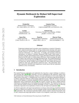 Dynamic Bottleneck for Robust Self-Supervised Exploration