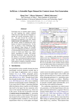 SciXGen: A Scientific Paper Dataset for Context-Aware Text Generation