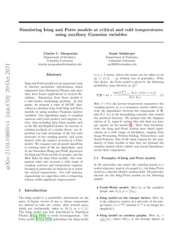 Simulating Ising and Potts models at critical and cold temperatures
  using auxiliary Gaussian variables
