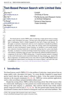 Text-Based Person Search with Limited Data