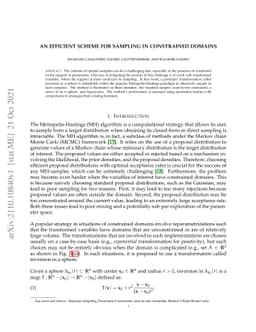 An Efficient Scheme for Sampling in Constrained Domains