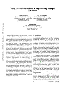Deep Generative Models in Engineering Design: A Review