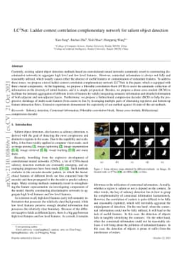 LC3Net: Ladder context correlation complementary network for salient
  object detection