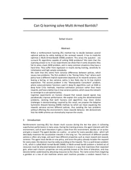 Can Q-learning solve Multi Armed Bantids?