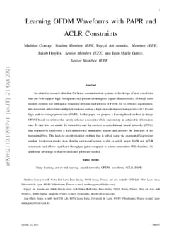 Learning OFDM Waveforms with PAPR and ACLR Constraints