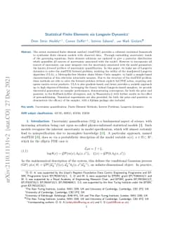Statistical Finite Elements via Langevin Dynamics