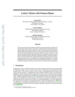 Lottery Tickets with Nonzero Biases
