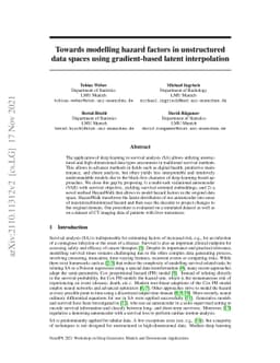 Towards modelling hazard factors in unstructured data spaces using
  gradient-based latent interpolation