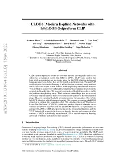 CLOOB: Modern Hopfield Networks with InfoLOOB Outperform CLIP