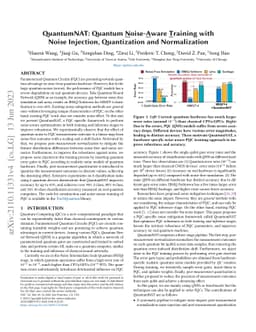 QuantumNAT: Quantum Noise-Aware Training with Noise Injection, Quantization and Normalization