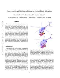 Convex Joint Graph Matching and Clustering via Semidefinite Relaxations