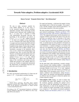 Towards Noise-adaptive, Problem-adaptive (Accelerated) Stochastic
  Gradient Descent