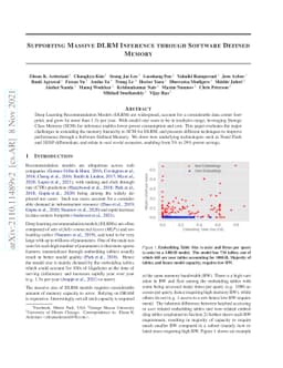 Supporting Massive DLRM Inference Through Software Defined Memory