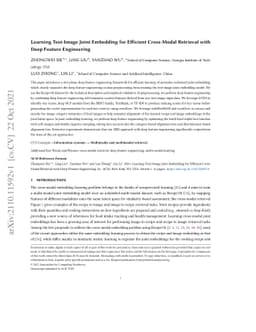 Learning Text-Image Joint Embedding for Efficient Cross-Modal Retrieval
  with Deep Feature Engineering