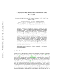 Cross-domain Trajectory Prediction with CTP-Net