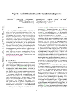 Projective Manifold Gradient Layer for Deep Rotation Regression