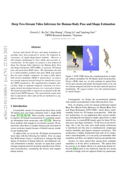 Deep Two-Stream Video Inference for Human Body Pose and Shape Estimation