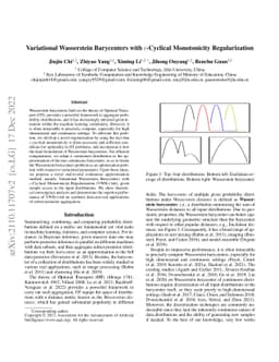 Variational Wasserstein Barycenters with c-Cyclical Monotonicity