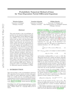 Probabilistic Numerical Method of Lines for Time-Dependent Partial
  Differential Equations