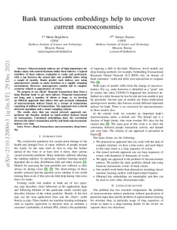 Bank transactions embeddings help to uncover current macroeconomics