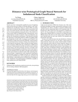 Distance-wise Prototypical Graph Neural Network in Node Imbalance
  Classification