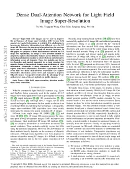 Dense Dual-Attention Network for Light Field Image Super-Resolution