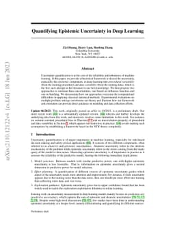 Quantifying Epistemic Uncertainty in Deep Learning