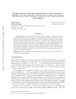 Doubly Robust Stein-Kernelized Monte Carlo Estimator: Simultaneous
  Bias-Variance Reduction and Supercanonical Convergence
