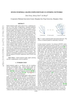 Spatio-Temporal Graph Complementary Scattering Networks