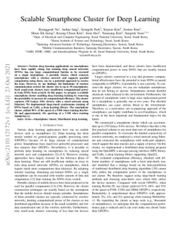 Scalable Smartphone Cluster for Deep Learning