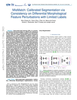 MisMatch: Calibrated Segmentation via Consistency on Differential
  Morphological Feature Perturbations with Limited Labels