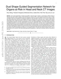 Dual Shape Guided Segmentation Network for Organs-at-Risk in Head and
  Neck CT Images