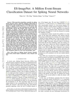 ES-ImageNet: A Million Event-Stream Classification Dataset for Spiking
  Neural Networks