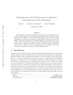 Learning curves for Gaussian process regression with power-law priors
  and targets