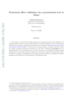 Treatment effect validation via a permutation test in Stata