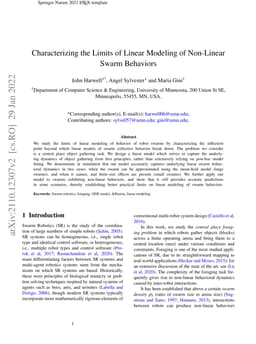 Characterizing The Limits of Linear Modeling of Non-Linear Swarm
  Behaviors