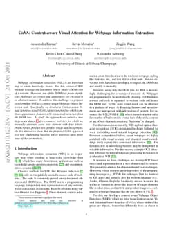 CoVA: Context-aware Visual Attention for Webpage Information Extraction