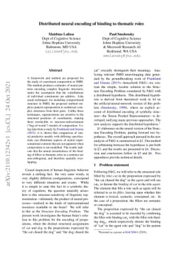 Distributed neural encoding of binding to thematic roles