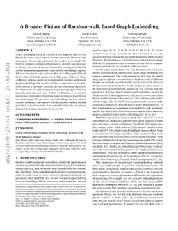 A Broader Picture of Random-walk Based Graph Embedding