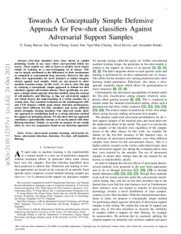 Towards A Conceptually Simple Defensive Approach for Few-shot
  classifiers Against Adversarial Support Samples